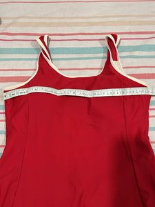 Red One-Piece Swimsuit free size