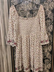 Boho Floral Print Mini Dress