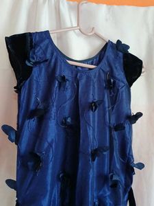 Navy blue butterfly gown