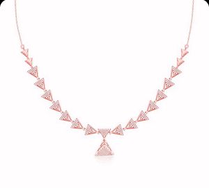 Rose Gold Triangle Necklace