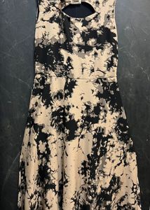 Chic Abstract High-Low Midi Dress
