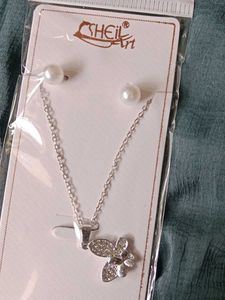 Butterfly Necklace and Earring Set