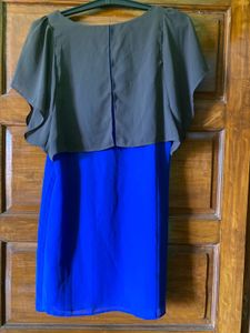 Chic Color Block Cap Sleeve Dress