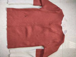 Stylish Contrast Trim Knit Top