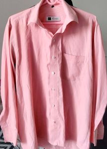Men's/Women's Pink Striped Dress Shirt