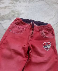 Girls Pink Denim Jeans