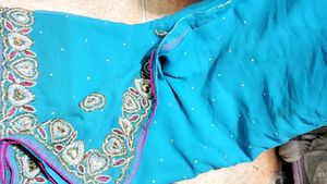 Stone Work Party Wear Saree