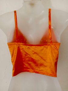 orange Cami Crop Top