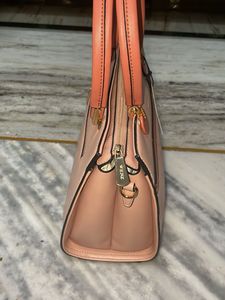Chic Pink Embossed Handbag