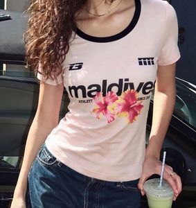 Pink Maldives baby tee
