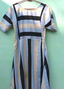 XL size Striped Midi Dress 🩵