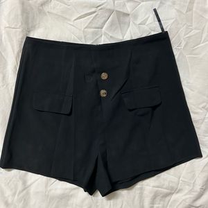 Chic Black High-Waisted Shorts