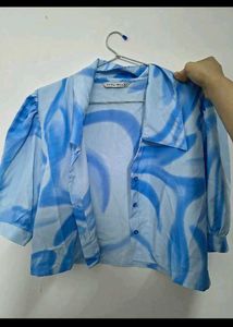 Affordable Blue Swirl Print Co-ord Set
