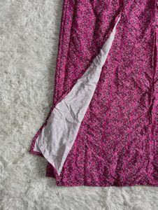 Pink Floral Wrap Skirt