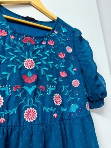 Boho Embroidered Tiered Maxi Dress