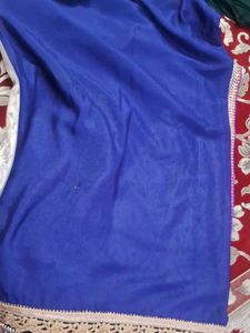 Elegant Blue Saree with Intricate Border