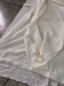 White Dress Material Clothes 7 Meter Approximately