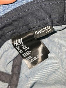 H&amp;M Denim Frayed Bucket Hat
