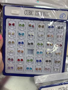Cubic Zirconia Earrings Set of 2 pick any