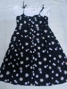 Cute Daisy Print Sundress