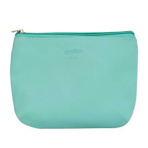 Leather Travel Pouch (Hard) - Sky Blue