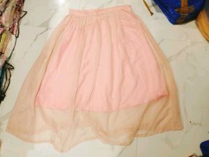 Beautiful Peach skirt kurta Set with Dupatta