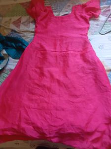 Fuchsia Flutter Sleeve Dress