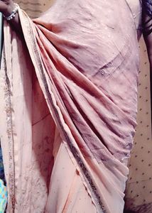 Soft Satin Saree Fully Work