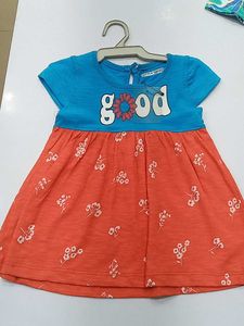 Cute "Good" Print Baby Dress