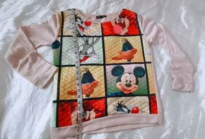 Combo Of Beautiful Jeans With Cute Micky Mouse Top