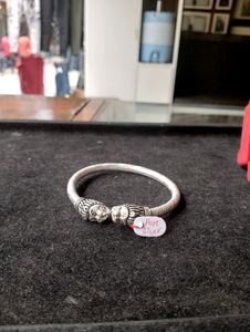 Lion Face Kada Pure Silver (Wt: 29gm)
