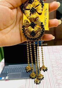 Golden black ear rings