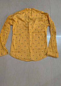 boys Yellow Printed Kurta age10-13 years