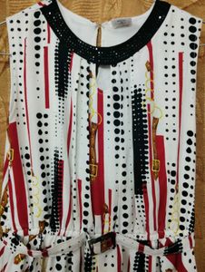 Patterned Midi Dress