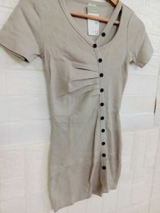 Casual Button-Down Mini Dress