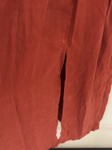 Elegant Rust Colored Midi Dress