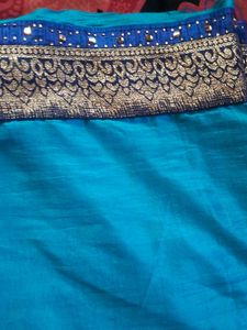 Today Offer! Sky Blue New Look Saree