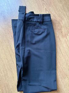 Navy Blue Flared Leg Trousers