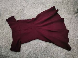 Chic Off-Shoulder Burgundy Dress