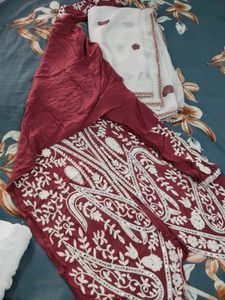 Embroidered Kurta Set with Dupatta