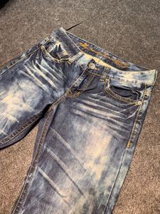 Rugged Rockstar Aesthetic Distressed Jeans – 100%