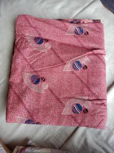 Beautiful Pink Saree with Geometric Print