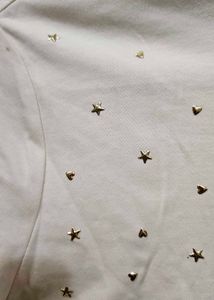 Cute Star Embellished Crop Top