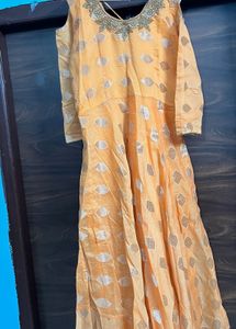 Elegant Peach Embellished Gown