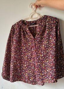 Floral Print Long Sleeve Top