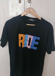 Roadster Women Black Pure Cotton Tshirt