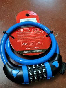 Blue Heart Combination Bike Lock