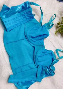 Blue Corset Style Top