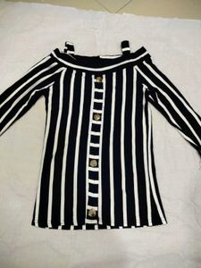 Striped Off-Shoulder Top