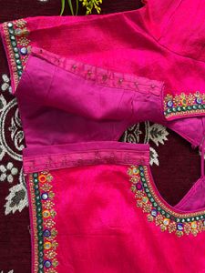 Vibrant Pink Embroidered Blouse